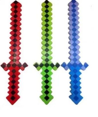 Light Up Minecraft 24" Pixel Sword With Battle Sounds (5275)