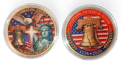 250th Anniversary of the USA Coin Full Color Style #1 (GC1)