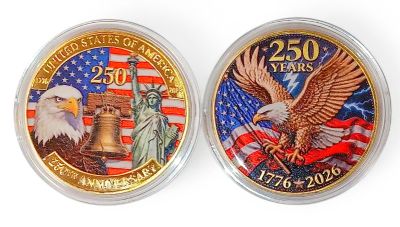 250th Anniversary of the USA Coin Full Color Style #2 (GC2)