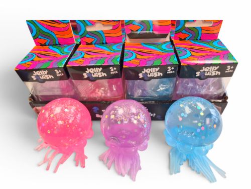 Jelly Squish Novelty Glitter 2" Jellyfish Squishy (TYJ07)