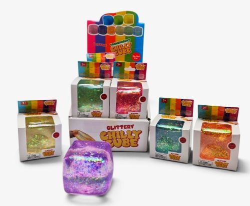 Glittery Chilly Cube Squishy 2.5″Assorted (22058)