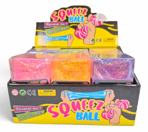 Glitter Large Ice Cube Squishy 2.5″Assorted (T-1090)