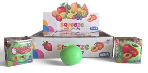Just Arrived - Crackle Squishy 4" Green Apple (NM188)